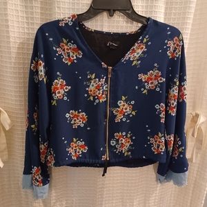 Art Class Floral Cropped Jacket